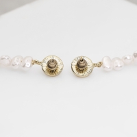 Серьги с жемчугом &laquo;Бусина&raquo; вершина, цвет золото