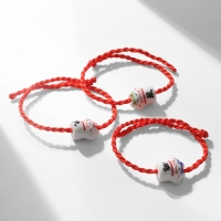 Браслет &laquo;Кот&raquo; нэко, цвет бело-красный, кошка МИКС