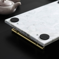 Поднос Magistro Marble, мрамор, 29,5&times;19,5 см, белый