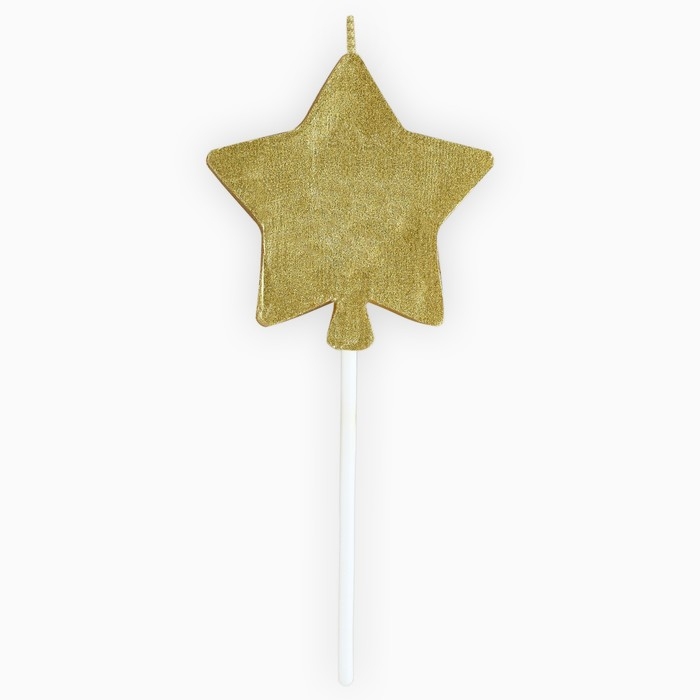 Свеча для торта &laquo;Загадай желание&raquo;, золотая, 5,5 х 12 см