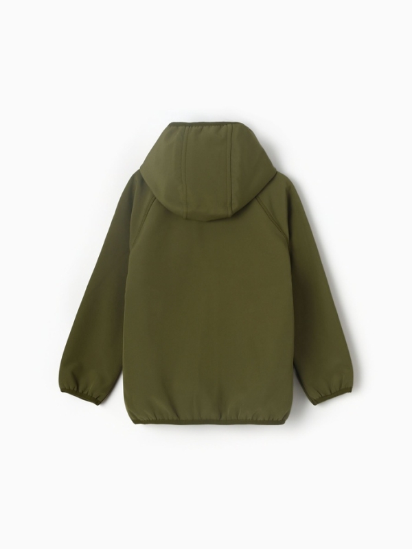 Ветровка демисезонная для мальчиков MINAKU из Softshell на флисе, непромокаемая, оливковый, рост 92 см