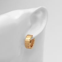 Серьги металл &laquo;Аккорд&raquo; круг из прямоугольников, цвет золото