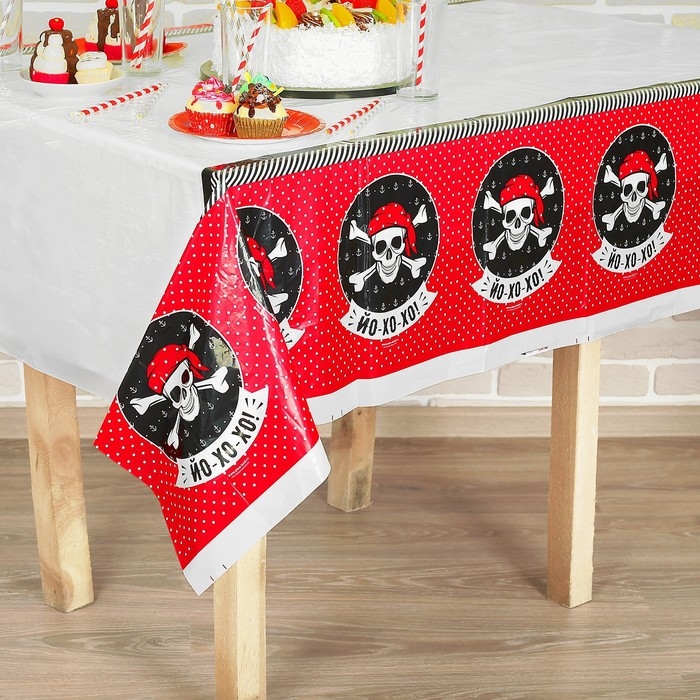 Скатерть одноразовая &laquo;Йо-хо-хо&raquo;, 180х137 см