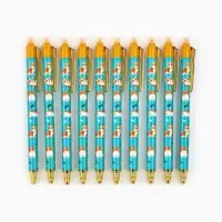 Ручка пластик пиши-стирай автоматическая "Милый корги", синяя паста 0,7 мм