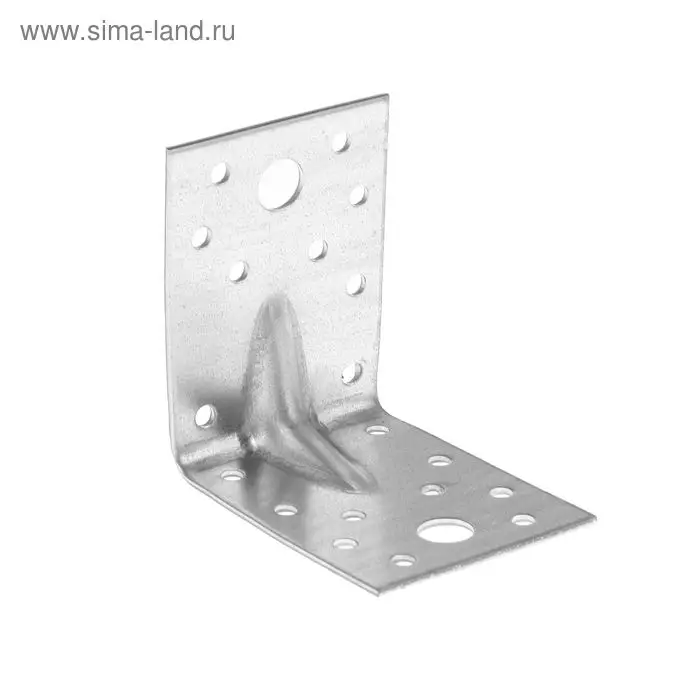 Уголок крепежный усиленный ТУНДРА krep, 70&times;70&times;55&times;2 мм