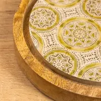 Блюдо сервировочное с крышкой, 18&times;18&times;20 см, дерево, стекло