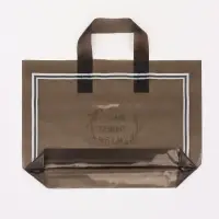 Пакет с петлевой ручкой черный 35 х 25 х 8 см  80 мкм