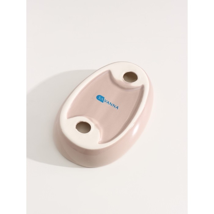 Набор аксессуаров для ванной комнаты Доляна &laquo;Вуду&raquo;, 3 предмета (мыльница, дозатор для мыла, стакан), цвет молочный