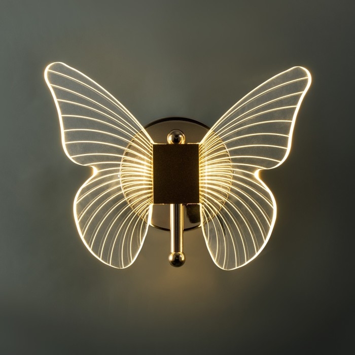 Бра "Бабочка" LED 12Вт 3000К золото 23х17,5х11см