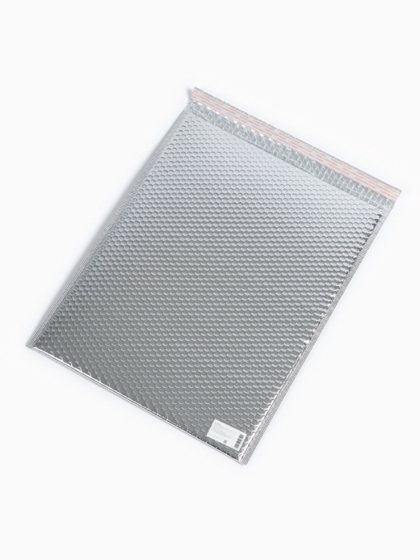 Пакет упаковочный пупырчатый, с клапаном и клеевым слоем,40х50+4 см,п/э,3 слоя, металлизир