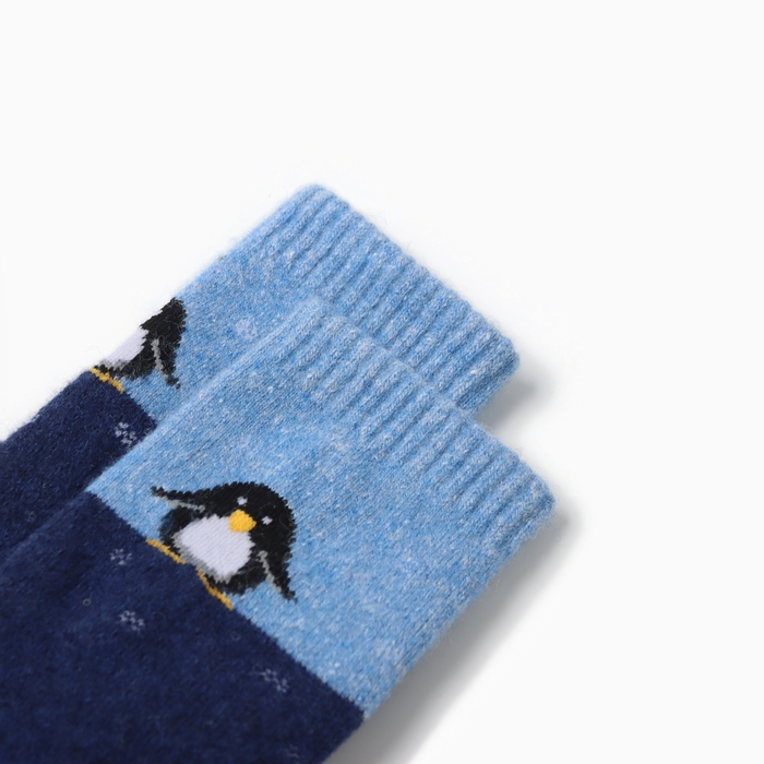 Носки мужские из монгольской шерсти Носки мужские из монгольской шерсти "Пингвин", цвет синий, р-р 40-42