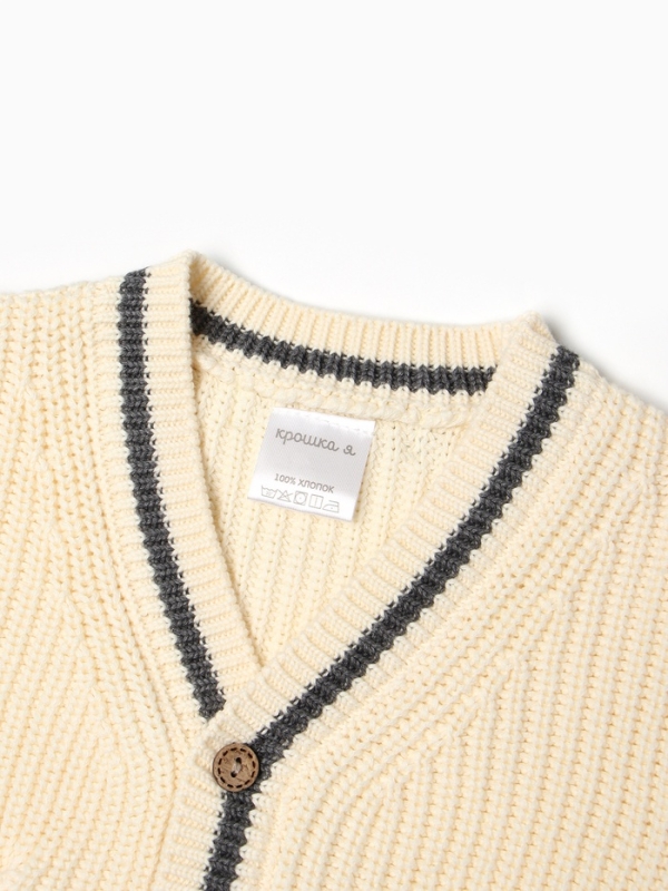 Кардиган Крошка Я, р. 86-92 см, молочный