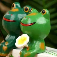 Сувенир "Лягушата рыбаки" дерево 14х8,5х10 см