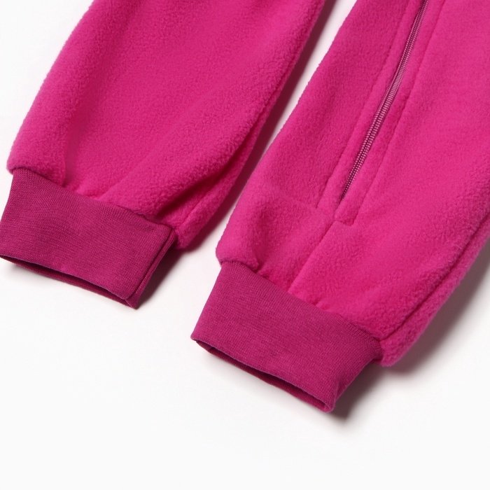 Комбинезон воротник-стойка, цвет фиолетовый, рост 98-104 см