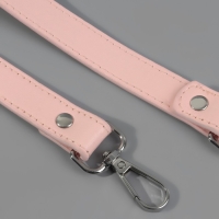 Ручка для сумки, с карабинами, 60 &plusmn; 1 см &times; 2 см, цвет нежно-розовый