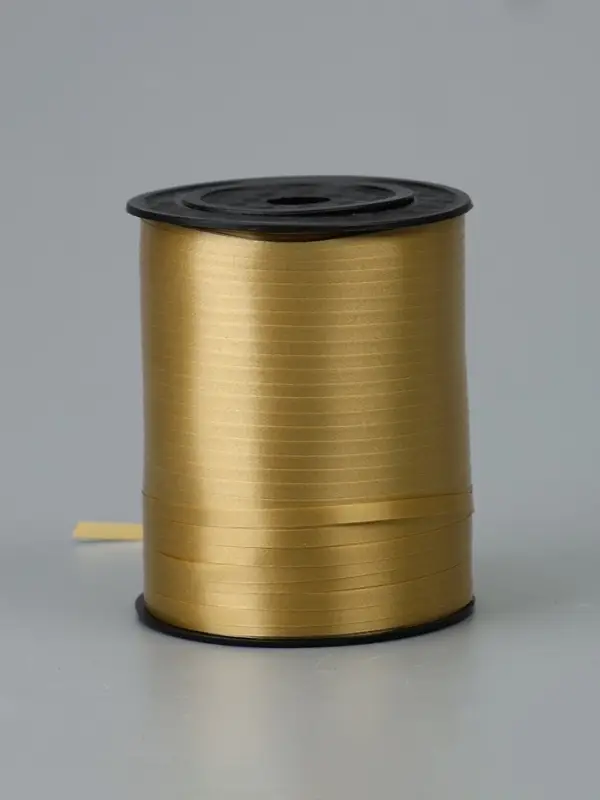Лента для декора и подарков, золотой, 0,5 см х 500 м