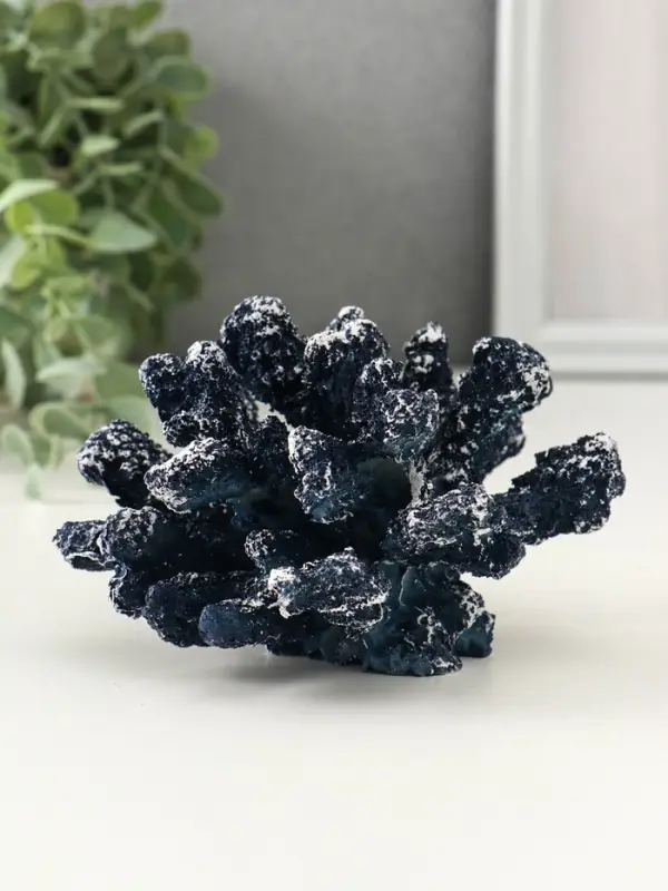 Сувенир полистоун "Коралл синий" 12х11х8,5 см