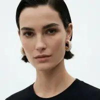 Серьги жемчуг "Россыпь", ссв, цвет белый в золоте