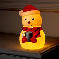 Светодиодная фигура &laquo;Снеговик&raquo; 9 &times; 20 &times; 9 см, пластик, батарейки LR44х3 (в комплекте), свечение тёплое белое