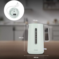 Чайник HYK-S9999 1.7л. 2200Вт светло-зеленый