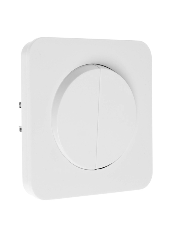 Выключатель проходной, серия "Circular", 10 А, 2 кл., скрытый, белый