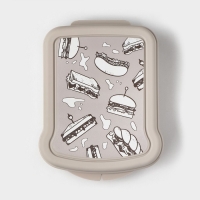 Бутербродница RICCO, 17&times;13&times;4.2 см, с декором Чемита