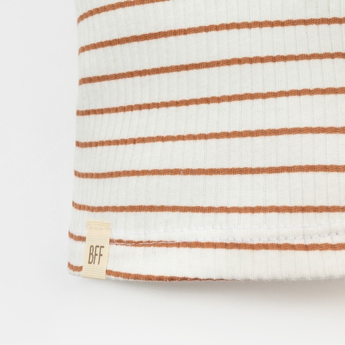 Футболка Крошка, Я BASIC LINE, рост 62-68 см, полоска бежевая Футболка Крошка, Я BASIC LINE, рост 62-68 см, полоска бежевая