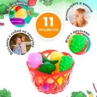 Набор продуктов &laquo;Фрукты и овощи в корзине&raquo;, 11 предметов, МИКС