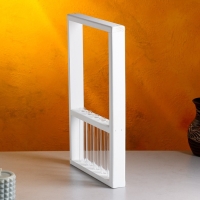 Кашпо деревянное 28×4.5×40 см с 5 колбами "Рамка Экстра", белый Дарим Красиво Кашпо деревянное 28×4.5×40 см с 5 колбами "Рамка Экстра", белый Дарим Красиво