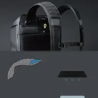 Рюкзак FlipPack, черный с зеленым