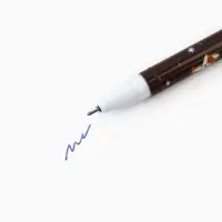 Ручка пиши-стирай с колпачком &laquo;Медвежонок и лисёнок&raquo;, синяя паста, гелевая 0.5 мм