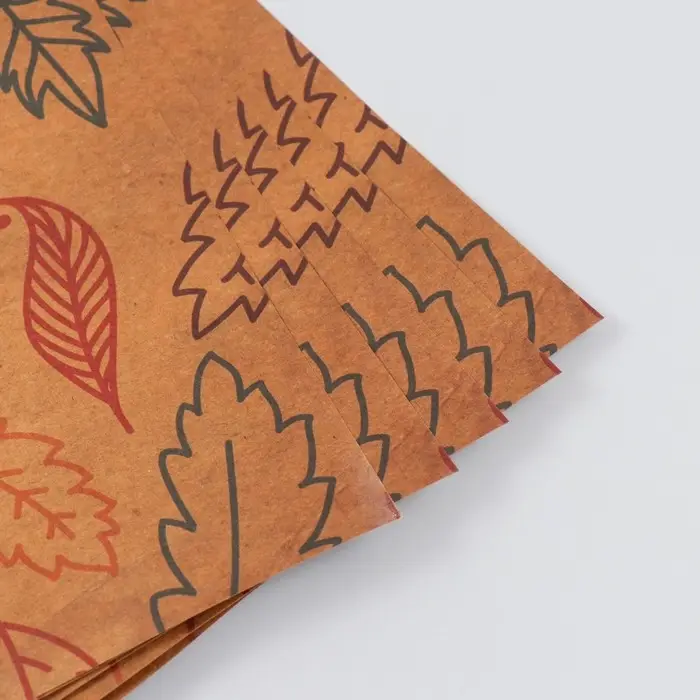 Бумага для скрапбукинга крафт "Листья" плотность 180 гр 30,5х32 см