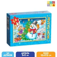 Пазл детский &laquo;Весёлый снеговичок&raquo;, 54 элемента