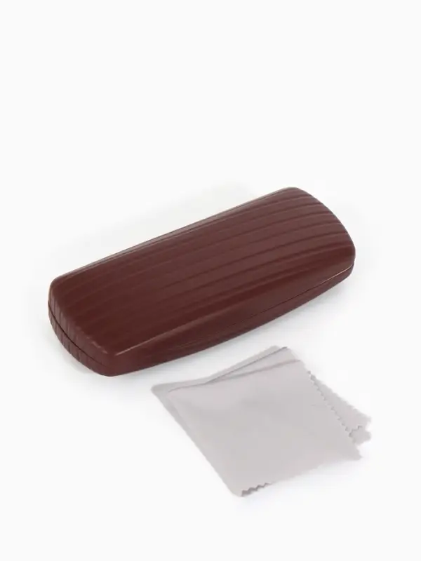 Футляр для очков Июнь2501, 16*6,5*3,5 см, хлопушка, коричневый