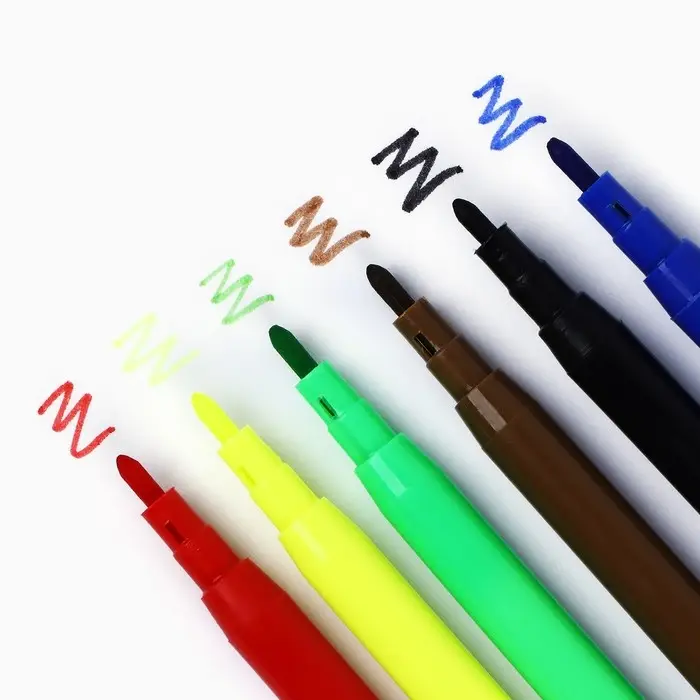 Фломастеры 6 цветов в коробке &laquo;Букибяки&raquo;