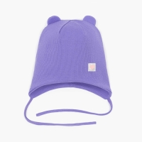 Шапка трикотажная для девочки, цвет сиреневый/сердечко, размер 50-54 Шапка трикотажная для девочки, цвет сиреневый/сердечко, размер 50-54