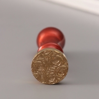 Печать для сургуча с пластиковой ручкой "Розы" 6,3х2,5х2,5 см