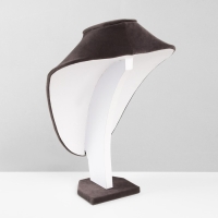 Бюст для украшений, 20&times;8&times;29 см, h=29 см, флок, цвет серый графит