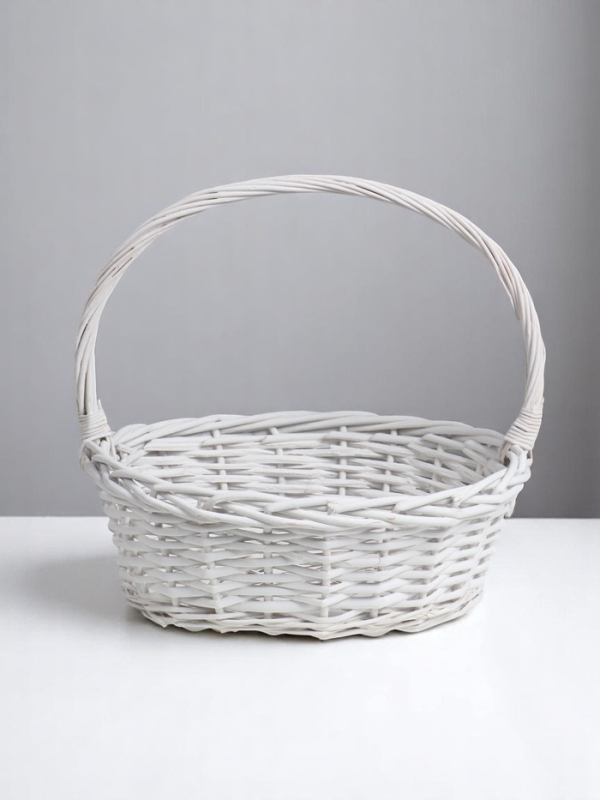 Набор корзин овальные 3 шт, L: 40х32 см, Н14 см, Н с ручкой 37 см.M: 34х26х12Hх33HHS: 29х21х11Hх28