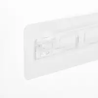 Полкодержатель с клейкой поверхностью ТУНДРА, 120&times;50&times;19 мм, двойной, прозрачный