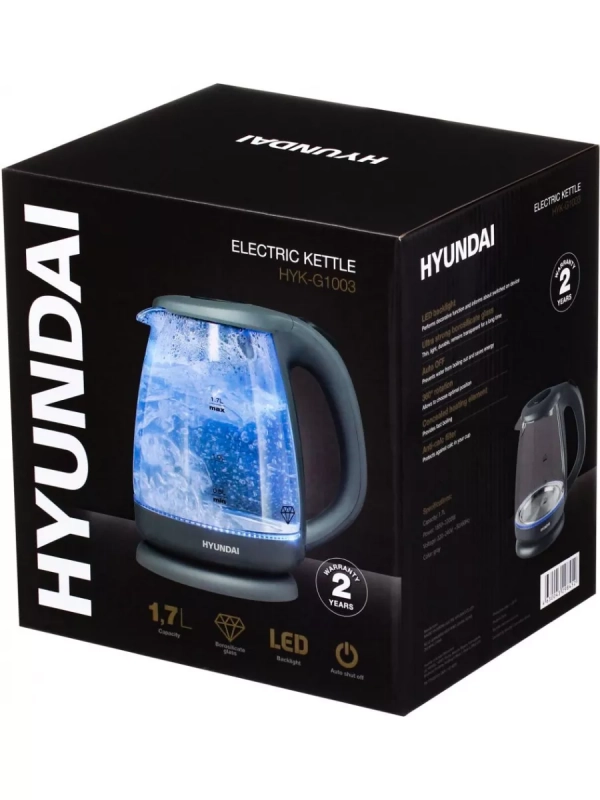 Чайник HYK-G1003 1.7л. 2200Вт серый
