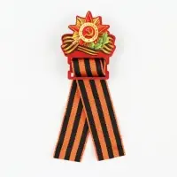 Значок деревянный с георгиевской лентой на 9 мая &laquo;Орден&raquo;, 4.5&times;6.3 см