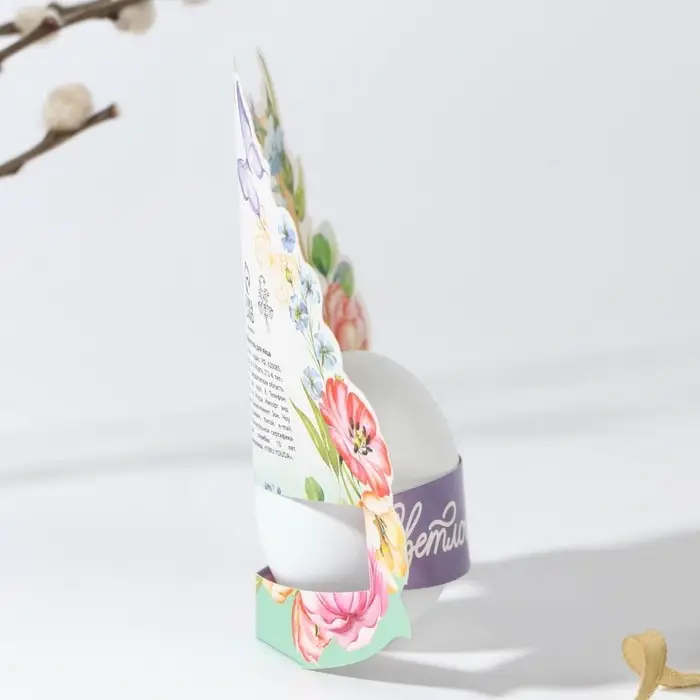 Открытка держатель для яйца &laquo;Нежность&raquo; на пасху, 12.4&times;13.9 см