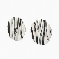 Клипсы &laquo;Тренд&raquo; круг, цвет серебро