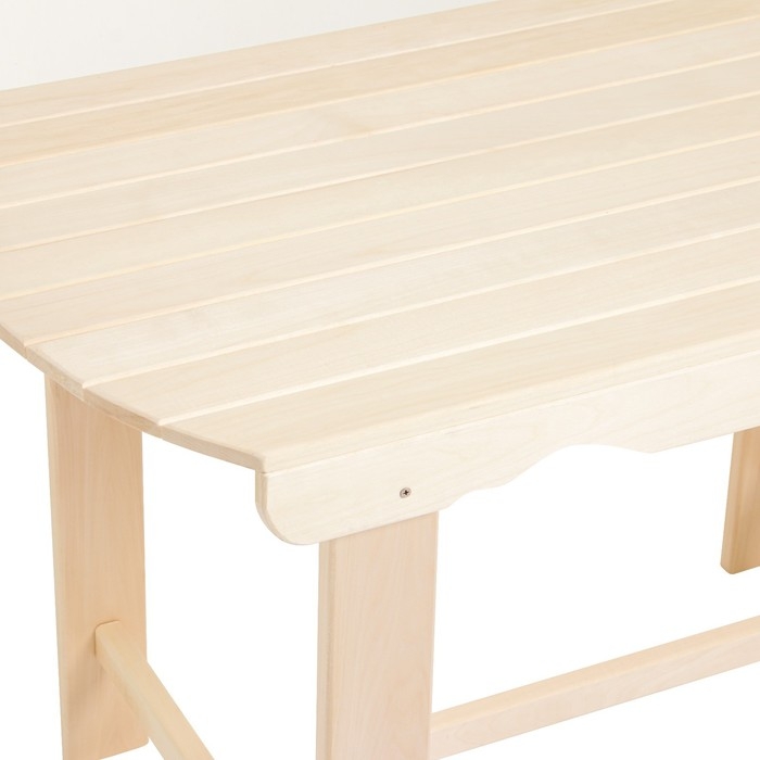 Стол, 120×63×73см, из липы, с закругленными краями, Экстра Стол, 120×63×73см, из липы, с закругленными краями, Экстра