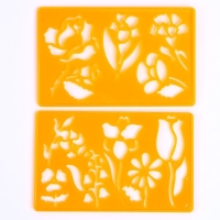 Трафарет &laquo;Цветочки&raquo;, набор 2 шт.