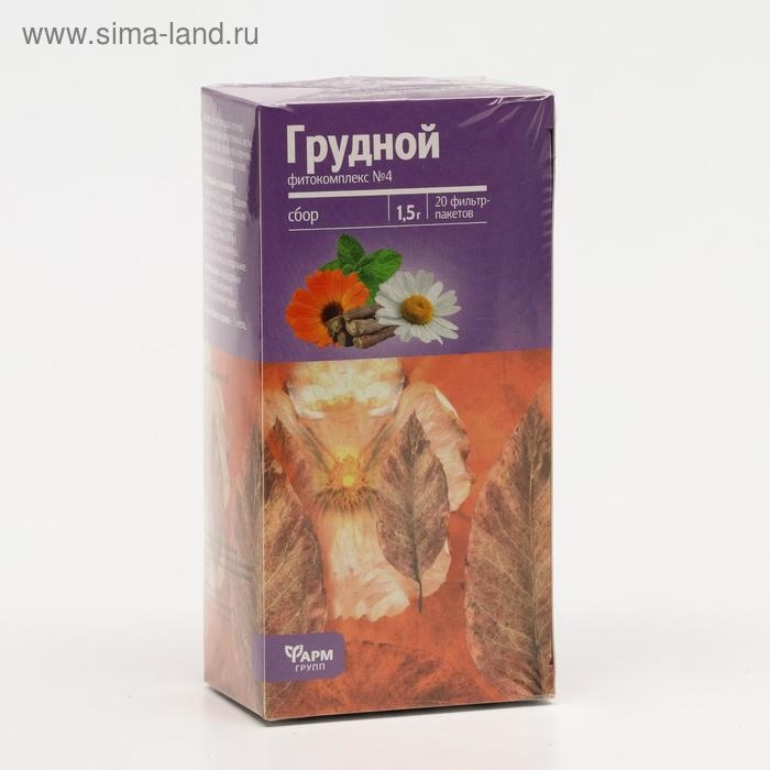 Грудной фитокомплекс №4, 20 фильтр пакетов по 1.5 г