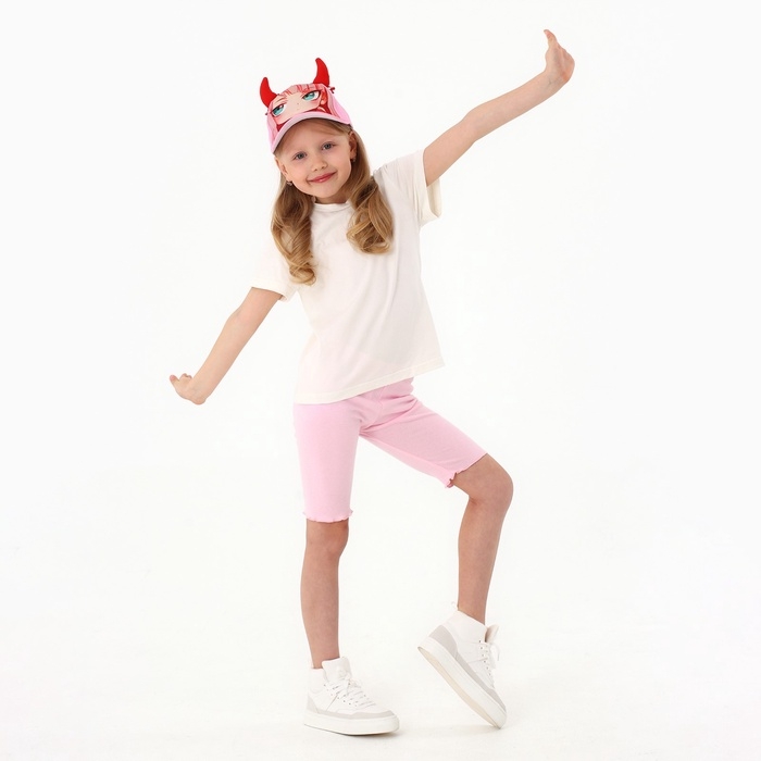 Кепка детская для девочки «Чертенок» аниме с заколками, р-р 52-54 5-7 лет Кепка детская для девочки «Чертенок» аниме с заколками, р-р 52-54 5-7 лет