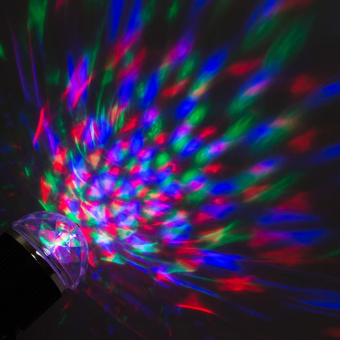 Световой прибор &laquo;Вращающийся шар&raquo; 8.5 см, динамик, свечение RGB, 220 В