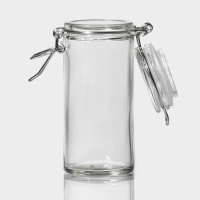 Банка стеклянная для хранения сыпучих продуктов Доляна &laquo;Галерея&raquo;, 100 мл, 6,5&times;10,6 см, с бугельным замком